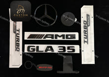 Load image into Gallery viewer, Gloss Black Badges Package For Mercedes GLA35 AMG Exclusive Pack