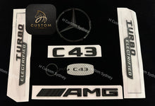 Load image into Gallery viewer, Gloss Black C43 Badges Package For Mercedes AMG C43 W206 ONLY