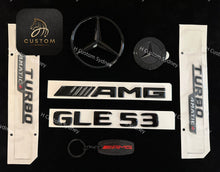 Load image into Gallery viewer, GLE53 Gloss Black Badges Emblems Package For Mercedes GLE53 V167 C167 Exclusive Pack