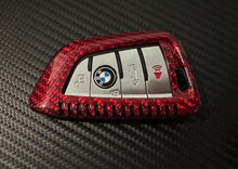 Load image into Gallery viewer, Genuine Carbon Fiber Keyring Key Fob Cover For BMW M8 Competition Custom Made