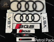 Load image into Gallery viewer, SQ5 Gloss Black Badges Set For Audi SQ5 8R FY 2013-2023 Exclusive Pack