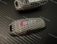 Load image into Gallery viewer, SQ7 Genuine Carbon Fiber Key Fob Cover Pack For Audi SQ7 2020-2023 New Model Exclusive Made