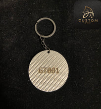 Load image into Gallery viewer, Custom Genuine Carbon Fiber Keyring Keychain For Mustang Shelby