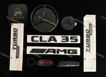 Load image into Gallery viewer, Gloss Black Badges Package For Mercedes CLA35 AMG C118 Exclusive Pack