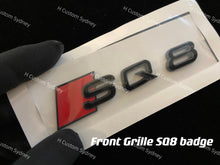 Load image into Gallery viewer, SQ8 Gloss Black Full Badges Package For Audi SQ8 Exclusive Pack