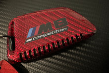 Load image into Gallery viewer, Genuine Carbon Fiber Keyring Key Fob Cover For BMW M8 Competition Custom Made