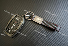 Load image into Gallery viewer, GR Sport Genuine Carbon Fiber Keyring Key Fob Cover Keychain For Toyota Land Cruiser Fortuner RAV4 Yaris Model  Custom Made Exclusive Gift
