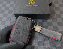 Load image into Gallery viewer, Luxury Alcantara and Nappa Leather Key Fob Cover Case Keychain Pack Fit For Land Rover Range Rover SVR Model Custom Made Exclusive Gift
