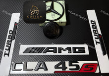 Load image into Gallery viewer, CLA45S Matte Black Full Black Badges Emblems Package For Mercedes CLA45S C118 2024+ Models Exclusive Night Edition Pack
