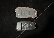 Load image into Gallery viewer, Premium Alcantara Leather RS logo Key Fob Cover Case For Audi RS3 RSQ3 TTRS models Exclusive Made
