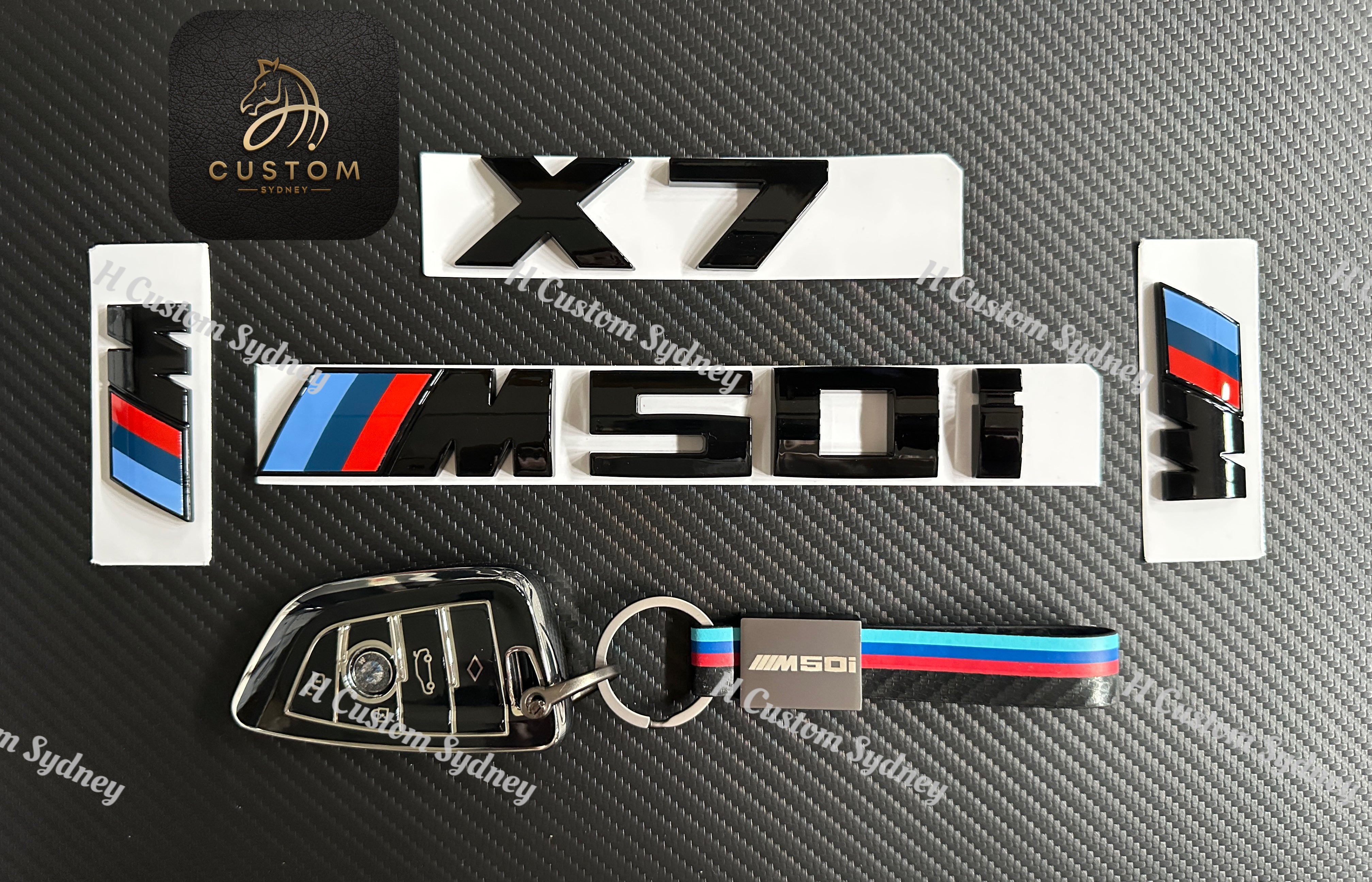 Gloss Black X7 M50i Full Badges Emblem For BMW X7 G07 2018-2023 Exclus ...
