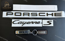 Load image into Gallery viewer, Gloss Black Porsche Cayenne S Badges Package For Porsche Cayenne S Exclusive Pack
