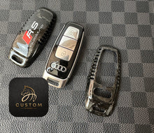 Load image into Gallery viewer, Premium Forged Carbon Fiber Key Cover Keyring Package for Audi RS3 RS6 RS7 RSQ8 RS Etron GT
