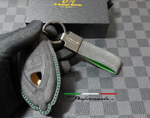 Load image into Gallery viewer, Premium Alcantara and Nappa Leather Key Fob Cover Case Keychain Pack For Lamborghini Urus Custom Made Exclusive Edition
