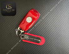 Load image into Gallery viewer, Premium Fiber Key Fob Cover For Mercedes C63s E63s GLC63s GLE63s GT63S GLS63 AMG Model
