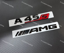 Load image into Gallery viewer, A45S Gloss Black Full Black Badges Emblems Package For Mercedes A45S W177 2023+ Model Exclusive Night Edition Pack
