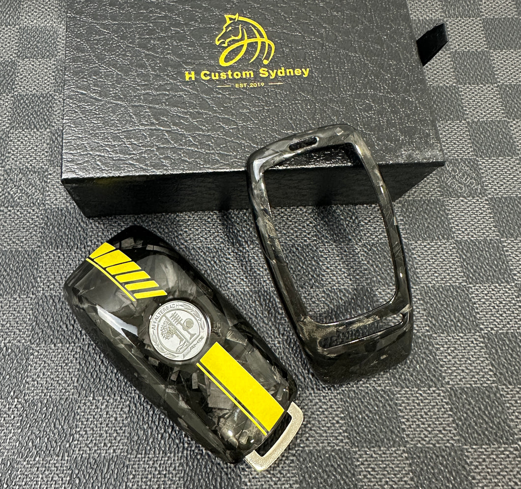 Luxury Forged Carbon Fiber Key Fob Cover Case For Mercedes C63s E63s GLC63s GLE63s GT63s Edition one Model Custom Made Exclusive Edition
