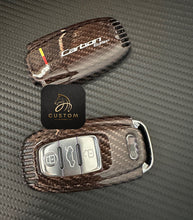 Load image into Gallery viewer, Genuine Carbon Fiber Key Fob Cover Case For Audi RS4 RS5 RS6 RS7 S4 S5 S6 S7 S8 SQ5 R8 Carbon Edition
