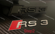 Load image into Gallery viewer, RS3 Gloss Black All Black Badges Package For Audi RS3 8V GY 2013-2023 Exclusive Pack
