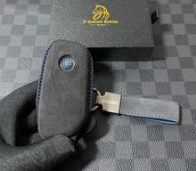 Load image into Gallery viewer, Premium Alcantara Key Fob Cover Keychain Set for BMW X5 M X6 M Competition LCI Model Exclusive Edition
