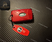 Load image into Gallery viewer, Premium Genuine  Fiber Key Fob Cover For Land Rover Range Rover SVR Exclusive Edition
