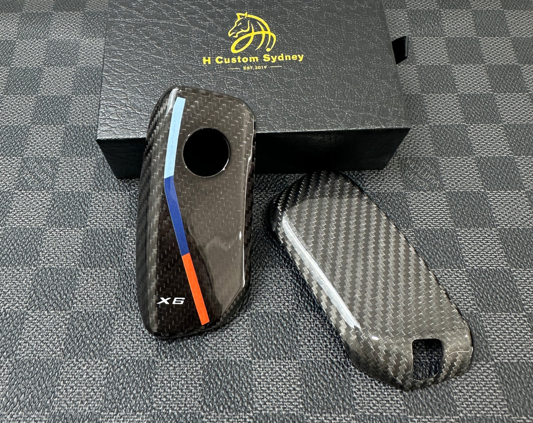 Premium Genuine Carbon Fiber Key Fob Cover For BMW New X5 X6 X7  New Generation Key Exclusive Made