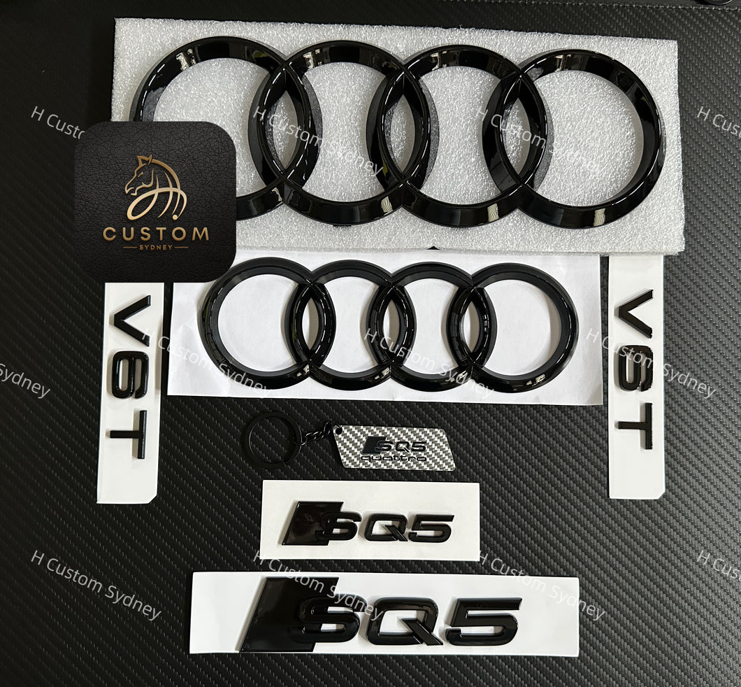 SQ5 All Black Badges Package For Audi SQ5 8R FY 2013-2023 Exclusive Pack