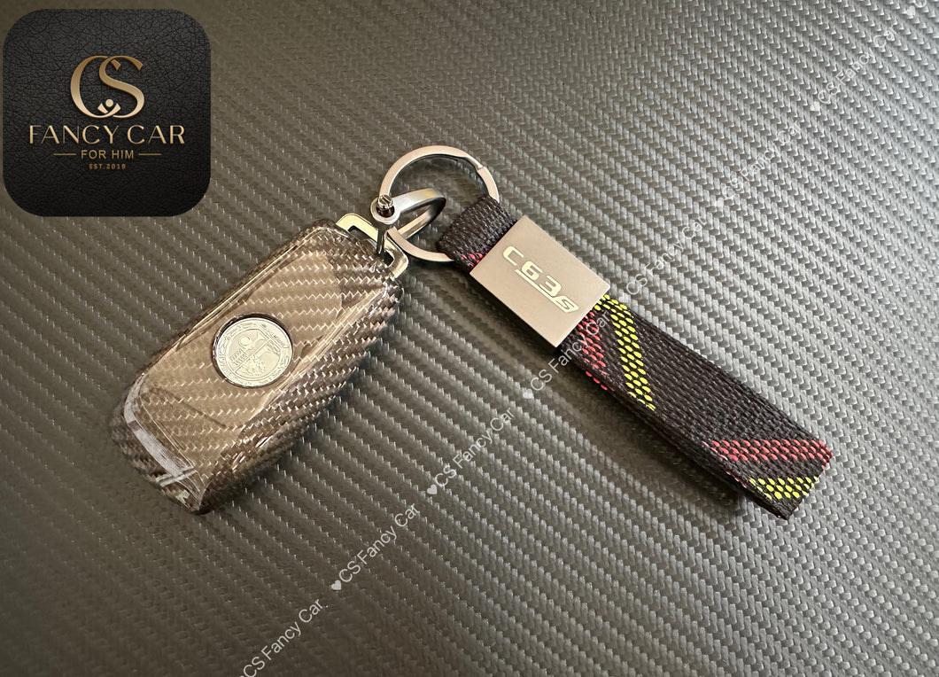 C63S Premium Genuine Carbon Fiber Key Fob Cover Case Fit For Mercedes C63s Custom Made Exclusive Gift