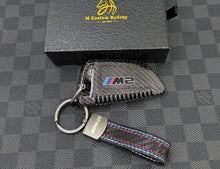 Load image into Gallery viewer, M2 Genuine Carbon Fiber Keyring Key Fob Cover For BMW New M2 G87 2023-2026 Custom Made
