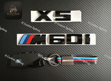 Load image into Gallery viewer, Gloss Black X5 M60i Full Badges Emblem For BMW X5 G05LCI Exclusive Pack
