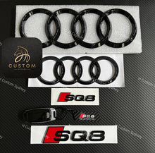 Load image into Gallery viewer, SQ8 Gloss Black Full Badges Package For Audi SQ8 Exclusive Pack
