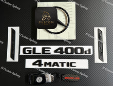 Load image into Gallery viewer, GLE400d Matte Black Full Badges Package For Mercedes GLE400d V167 AMG Model Exclusive Pack
