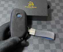 Load image into Gallery viewer, Premium Alcantara Key Fob Cover Keychain Set for BMW New M5 G90 G99 Model Exclusive Edition
