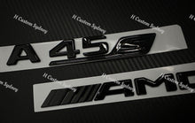 Load image into Gallery viewer, A45S Gloss Black Full Black Badges Emblems Package For Mercedes A45S W177 Exclusive Pack
