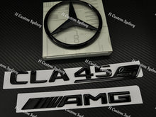 Load image into Gallery viewer, CLA45S Gloss Black Full Black Badges Emblems Package For Mercedes CLA45S C118 Exclusive Pack
