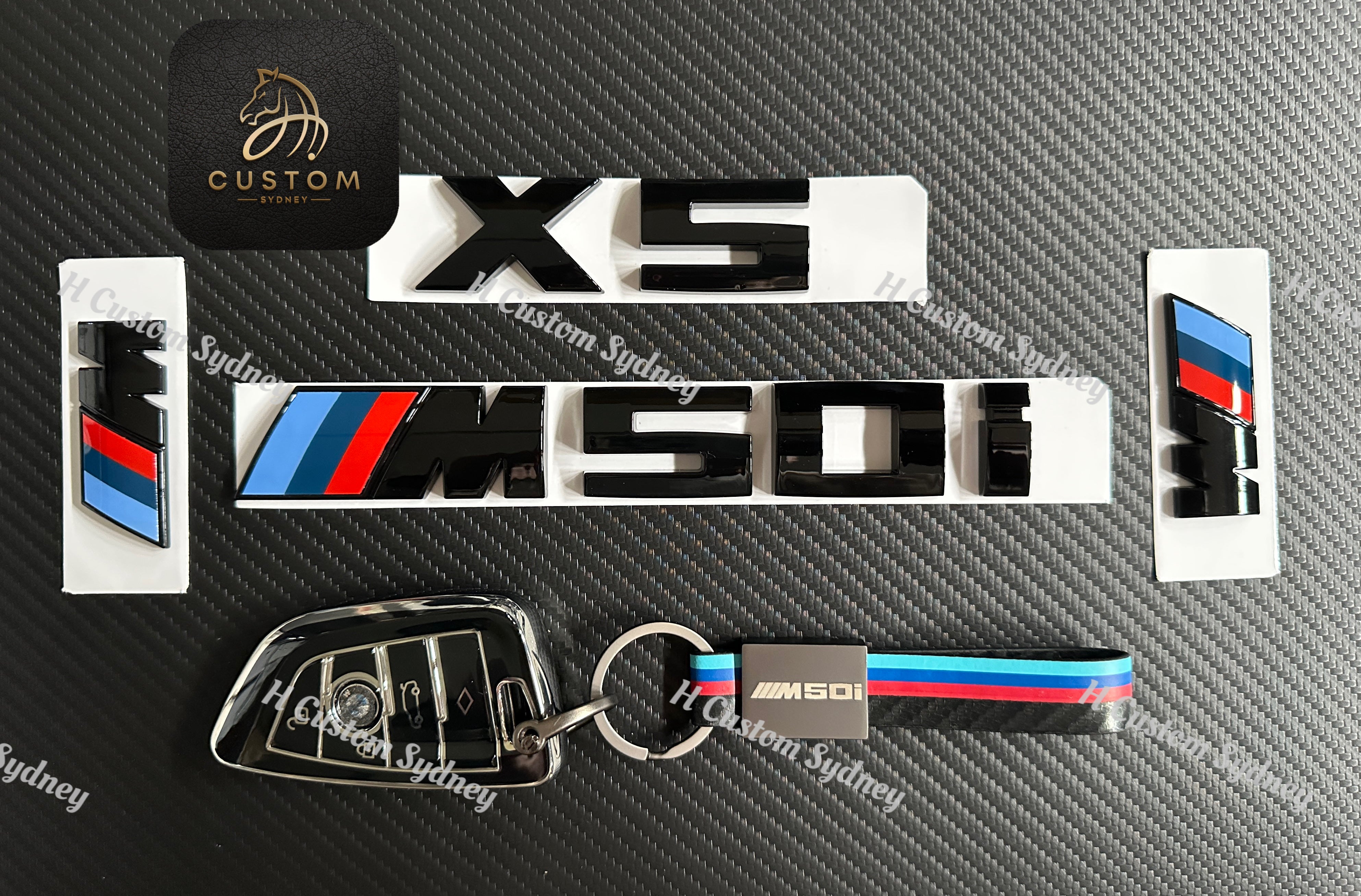 Gloss Black X5 M50i Full Badges Emblem For BMW X5 G05 G05LCI 2018-2023 ...