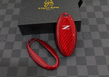 Load image into Gallery viewer, Premium Carbon Fiber Key Fob Cover Case Fit For Nissan Z Z34 Model Exclusive Made
