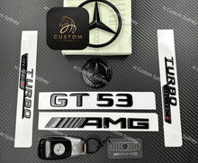 Load image into Gallery viewer, Gloss Black Full Badges Package For Mercedes AMG GT53 X290 Exclusive Pack
