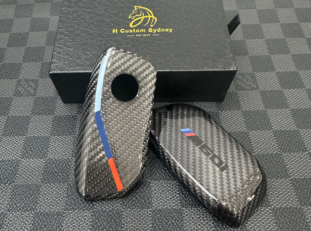 Premium Carbon Fiber Key Fob Cover Case Fit For BMW New X5 X6 X7 LCI M60i New Generation Key Exclusive Made