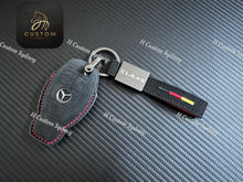 Load image into Gallery viewer, CLA45 Alcantara Keyring Keychain Key Cover For Mercedes CLA45 W117 AMG Custom Made Exclusive Gift
