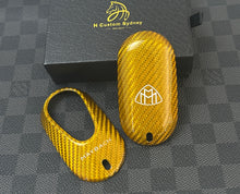 Load image into Gallery viewer, Luxury Carbon Fiber Key Fob Cover Case For Mercedes Maybach S GLS Class Exclusive Gold Edition
