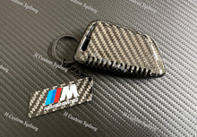 Load image into Gallery viewer, Premium Genuine Carbon Fiber Key Fob Cover Case Keychain For BMW M Performance Models Exclusive Pack
