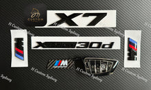 Load image into Gallery viewer, Gloss Black X7 Xdrive 30d Full Badges Emblem For BMW X7 G07 2019-2023 Exclusive Pack
