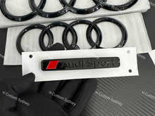 Load image into Gallery viewer, S3 Gloss Black Full Badges Emblems Package For Audi S3 8V 2014-2020 Exclusive Pack

