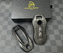 Load image into Gallery viewer, Luxury Carbon Fiber Key Case｜Premium Protective Cover Compatible with Porsche Macan EV Key Fob Exclusive Edition

