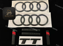 Load image into Gallery viewer, TT Matte Black Badges Package For Audi TT MK3 Sline Quattro Exclusive Pack
