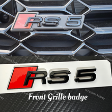 Load image into Gallery viewer, RS5 Gloss Black Full Badges Package For Audi RS5 2013-2023 Exclusive Pack
