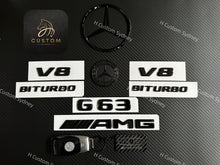 Load image into Gallery viewer, Gloss Black G63 Badges Package For Mercedes G63 AMG W463 W464 2013-2023 models Exclusive Pack
