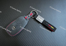 Load image into Gallery viewer, C63S Alcantara Keyring Keychain Key Cover For Mercedes C63S W205 AMG Custom Made Exclusive Gift
