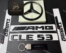 Load image into Gallery viewer, CLE53 Matte Black Badges Pack For Mercedes CLE53 C236 A236 Night Edition
